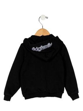Dolce & Gabbana Black Kids Hoodie with #dgfamily Hood Logo